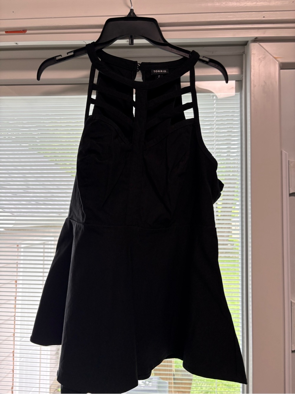 torrid Black Strappy Fit & Flare Mini Dress